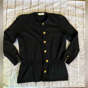 Vintage Valentino Studio Black Knit button up Sweater